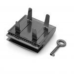 Latch Hasp & Screws Purse Lock With Key Shoulder